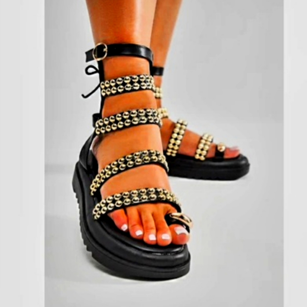 Gorgeous Gladiator Sandals with silver studs